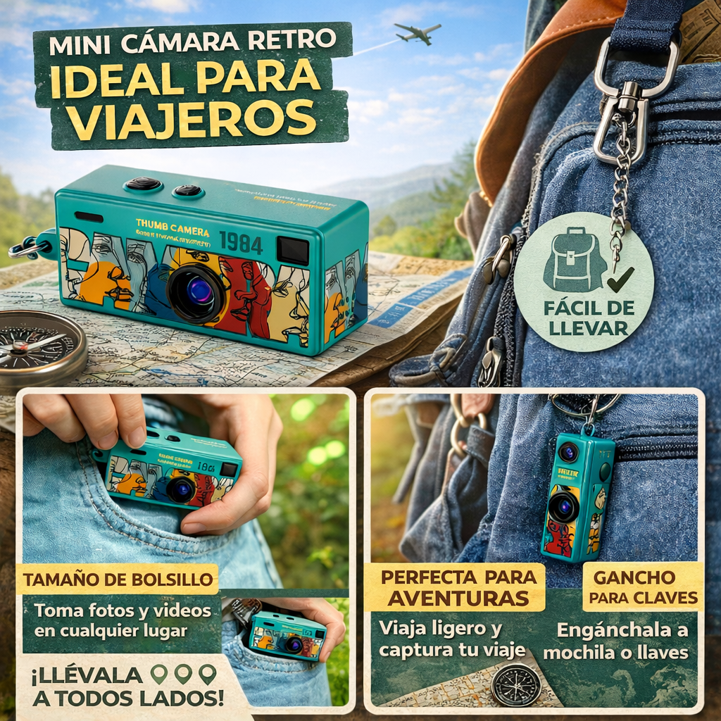 PocketNomad -  Mini Cámara Retro para Viajeros